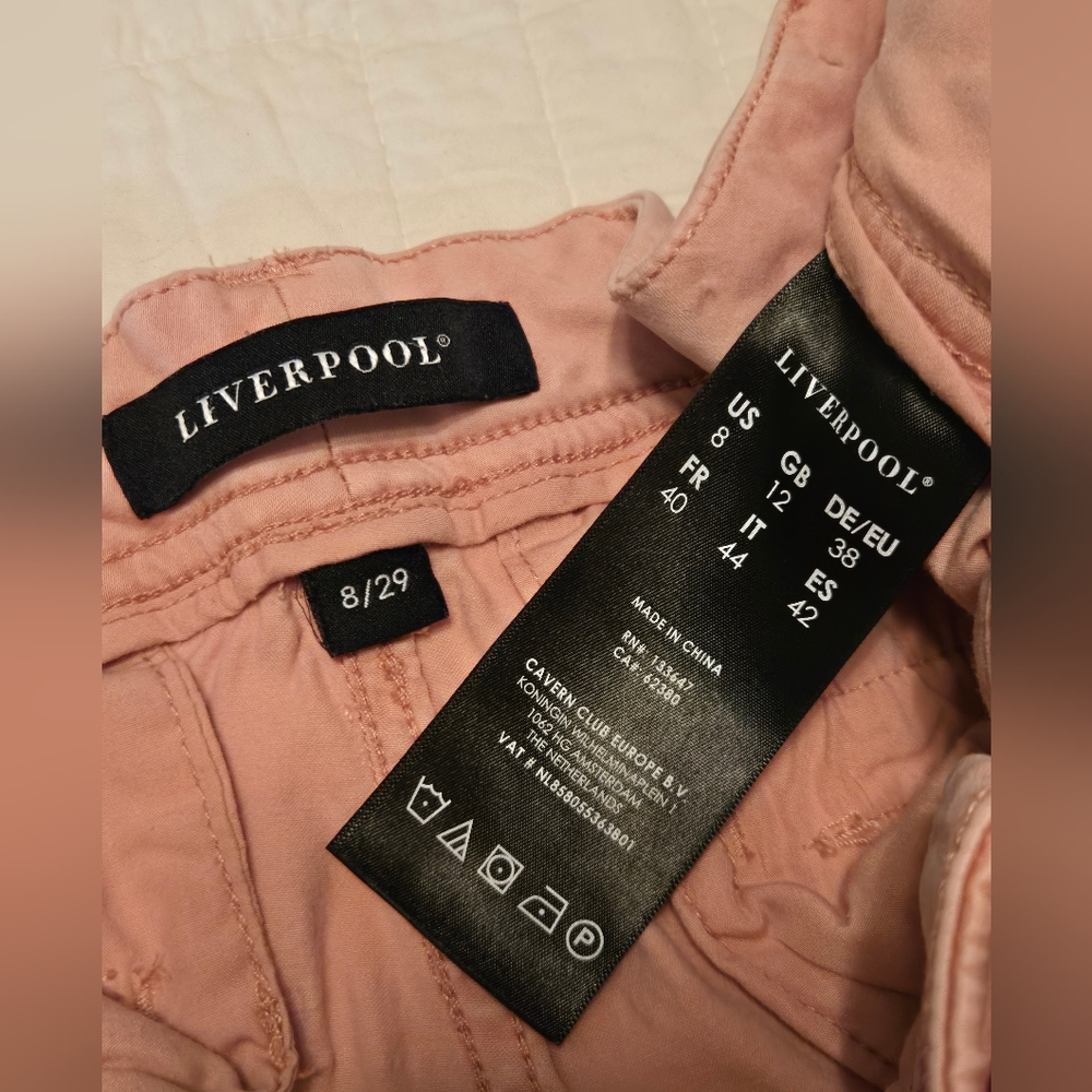 Liverpool Light Pink Straight Leg Pants Size 8 - Picture 12 of 12